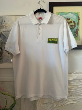 L, 24” Chest Kenzo Polo Embroidered Patch Like New
